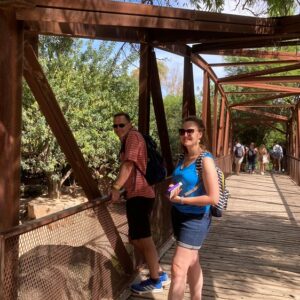 Mr McAdam and Mrs Sheffield at the Bioparc