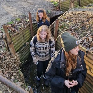 Students experiencing the trenches