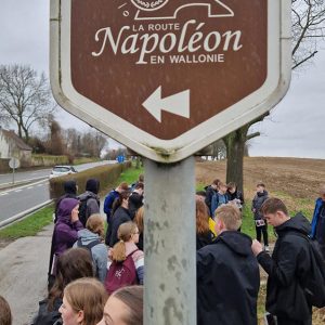 Route marking Napoléon's journey to Belgium