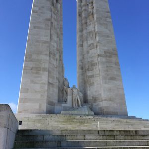 The Vimy Ridge memorial, honouring Canadian soldiers who fought there